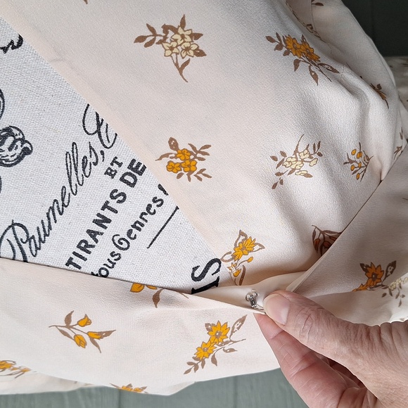 NWT Madewell Silk Floral Faux Wrap Midi Dress Size 2 Cream Golden Yellow - Picture 9 of 15